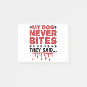 Post-it® Vet Tech Vétérinaire Mon Chien ne mord jamais qu