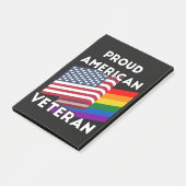 Post-it® Vétérans LGBT - Drapeau Américain (Incliné)