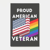 Post-it® Vétérans LGBT - Drapeau Américain (Devant)