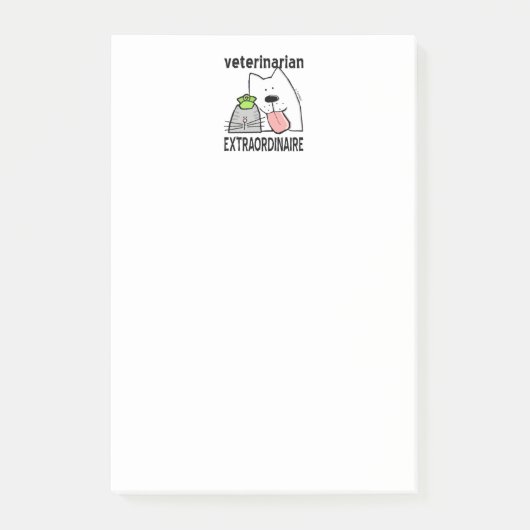 Post-it® Vétérinaire amusant Extraordinaire (Devant)