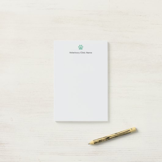 Post-it® Veterinary Clinic Post‑it® Notes | Custom Logo (Sur un bureau)