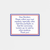 Post-it® Veuillez obtenir votre courrier (Devant)