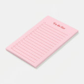 Post-it® Vibe rose rétro à faire liste, liste des priorités (Incliné)