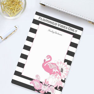 Post-it® Vibes de flamant rose uniquement rayures noires et
