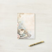 Post-it® Victorian Tea Party sticky note (Sur un bureau)