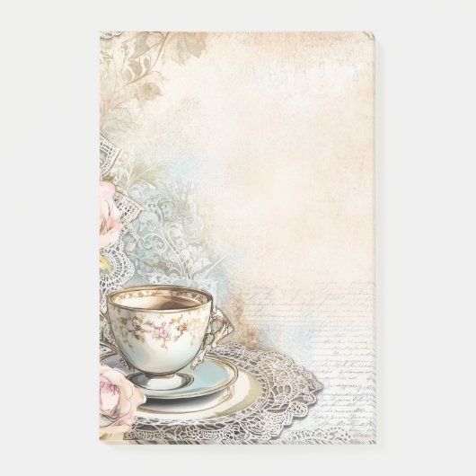 Post-it® Victorian Tea Party sticky note (Devant)