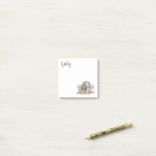 Post-it® Vie du camping (Sur un bureau)