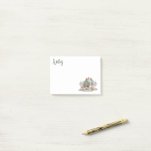 Post-it® Vie du camping (Sur un bureau)