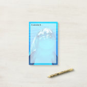 Post-it® Vie marine sous-marine de beau dauphin (Sur un bureau)