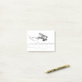 Post-it® Vieil avion (Sur un bureau)