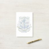 Post-it® Vieille affiche d'Ancre de marin (Sur un bureau)