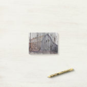 Post-it® Vieille grange rustique (Sur un bureau)
