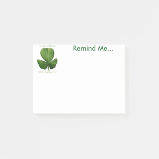 Post-it® Vieux dictons irlandais. Notes mémo (Devant)