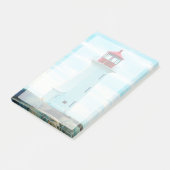 Post-it® Vieux phare, océan bleu, maritime, nautique (Incliné)