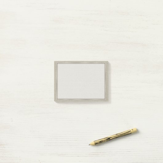 Post-it® Vignes de feuille de relief par gris en aluminium (Sur un bureau)