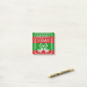 Post-it® Vilain pull motif sonnettes Joyeux fils Xmas (Sur un bureau)