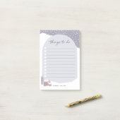 Post-it® Village D'Hiver De Neige Personnalisé (Sur un bureau)