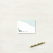 Post-it® Village d'hiver de neige personnalisé (Sur un bureau)