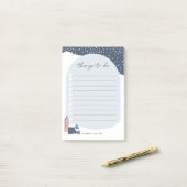 Post-it® Village neigeux Personnalisé À Faire Liste (Sur un bureau)