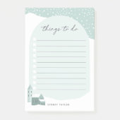 Post-it® Village neigeux Personnalisé À Faire Liste (Devant)