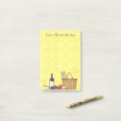 Post-it® Vin, Pain & Huile Personnalisé (Sur un bureau)