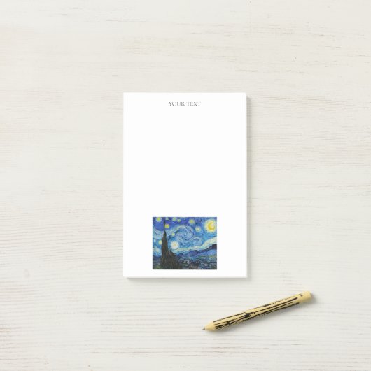 POST-IT® VINCENT VAN GOGH "STARRY NIGHT" POST IT NOTES (Sur un bureau)