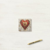 Post-it® Vintage Abstract Hearts - Post-It Notes (Sur un bureau)