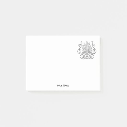 Post-it® Vintage Art Déco Argent Plume Arabesque (Devant)