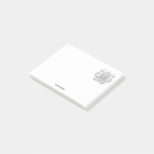 Post-it® Vintage Art Déco Argent Plume Arabesque (Incliné)
