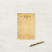 Post-it® Vintage Calligraphie Élégant Modèle Monogramme (Sur un bureau)