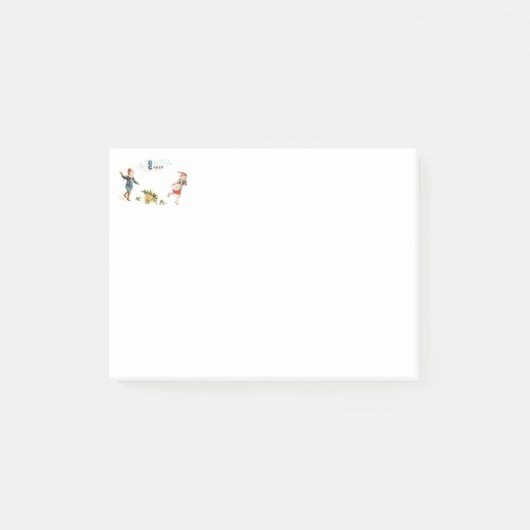 Post-it® Vintage Christmas Cheval - Snowball Fun (Devant)