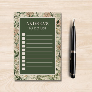 Post-it® Vintage Floral Sage Vert Personnalisé À Faire List