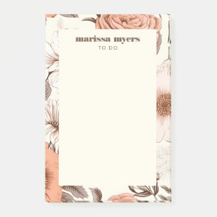 Post-it® Vintage Floral Sienna Boho Fleur sauvage à faire L