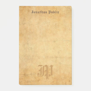 Post-it® Vintage manuscrit Monogramme Élégant Modèle