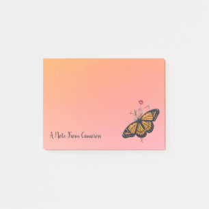 Post-it® Vintage Monarch Butterfly Orange Peach Sunset