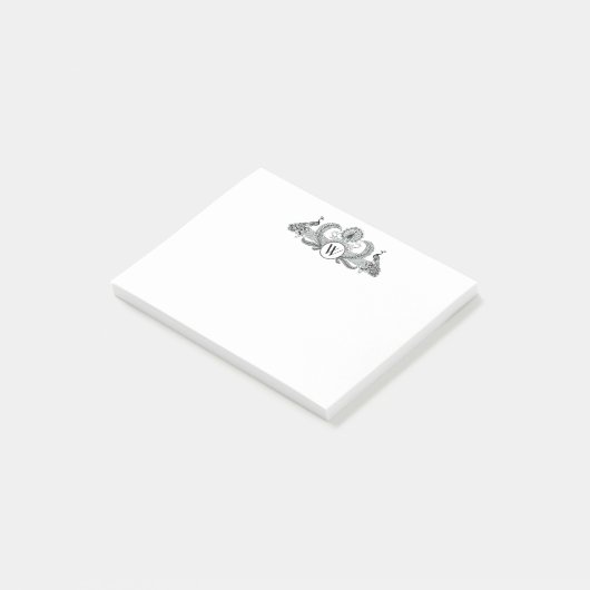 Post-it® Vintage Monogramme Paons (Incliné)
