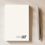 Post-it® Vintage Monogramme Retro Typographie Minimaliste<br><div class="desc">Un monogramme vintage avec une typographie rétro qui peut être facilement personnalisé avec votre nom et vos initiales pour créer un design de papeterie personnalisé unique! Le design se compose d'un arrière - plan classique à la crème d'ivoire de style ancien,  ainsi que d'une façade noire.</div>