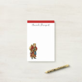 Post-it® Vintage Noël Vieux Monde Père Noël (Sur un bureau)