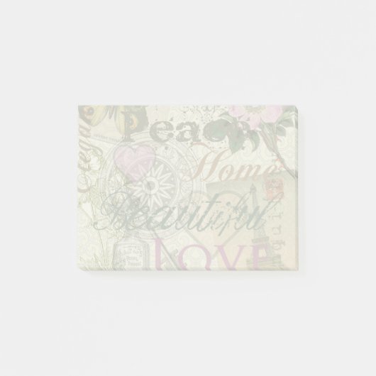 Post-it® Vintage Peace Home Belle Amour (Devant)