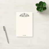 Post-it® Vintage Peacocks Monogram Ivory BG (Bureau)