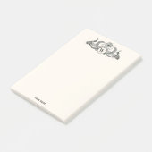 Post-it® Vintage Peacocks Monogram Ivory BG (Incliné)