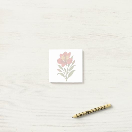 Post-it® Vintage Peruvian lily (Sur un bureau)