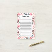Post-it® Vintage Printemps Fleurs de pays Pré (Sur un bureau)
