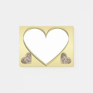 Post-it® Vintage Romance couple, homme et femme, or