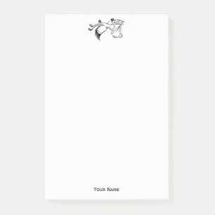 Post-it® Vintage Stork Livrant un bébé #1