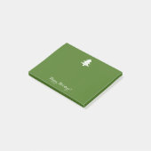 Post-it® Vintage vert sapin de Noël personnalisé (Incliné)