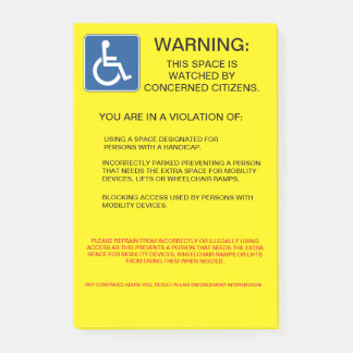 POST-IT® VIOLATION DU HANDICAP