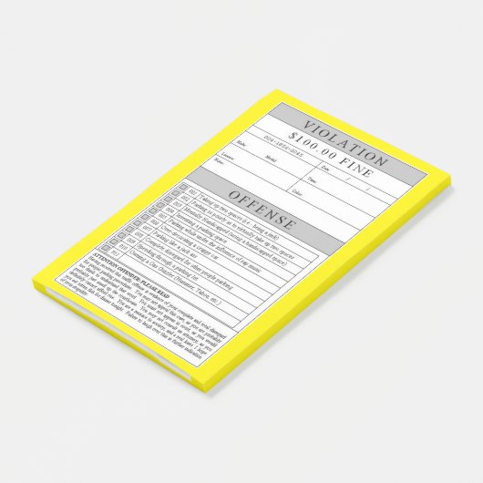 Post-it® Violation fausse (Incliné)