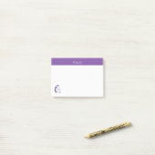 Post-it® Violet Je Sens Knitty, Oh Tellement Knitty (Sur un bureau)