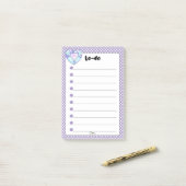 Post-it® Violet Polka Dot Heart Diamond TO DO (Sur un bureau)